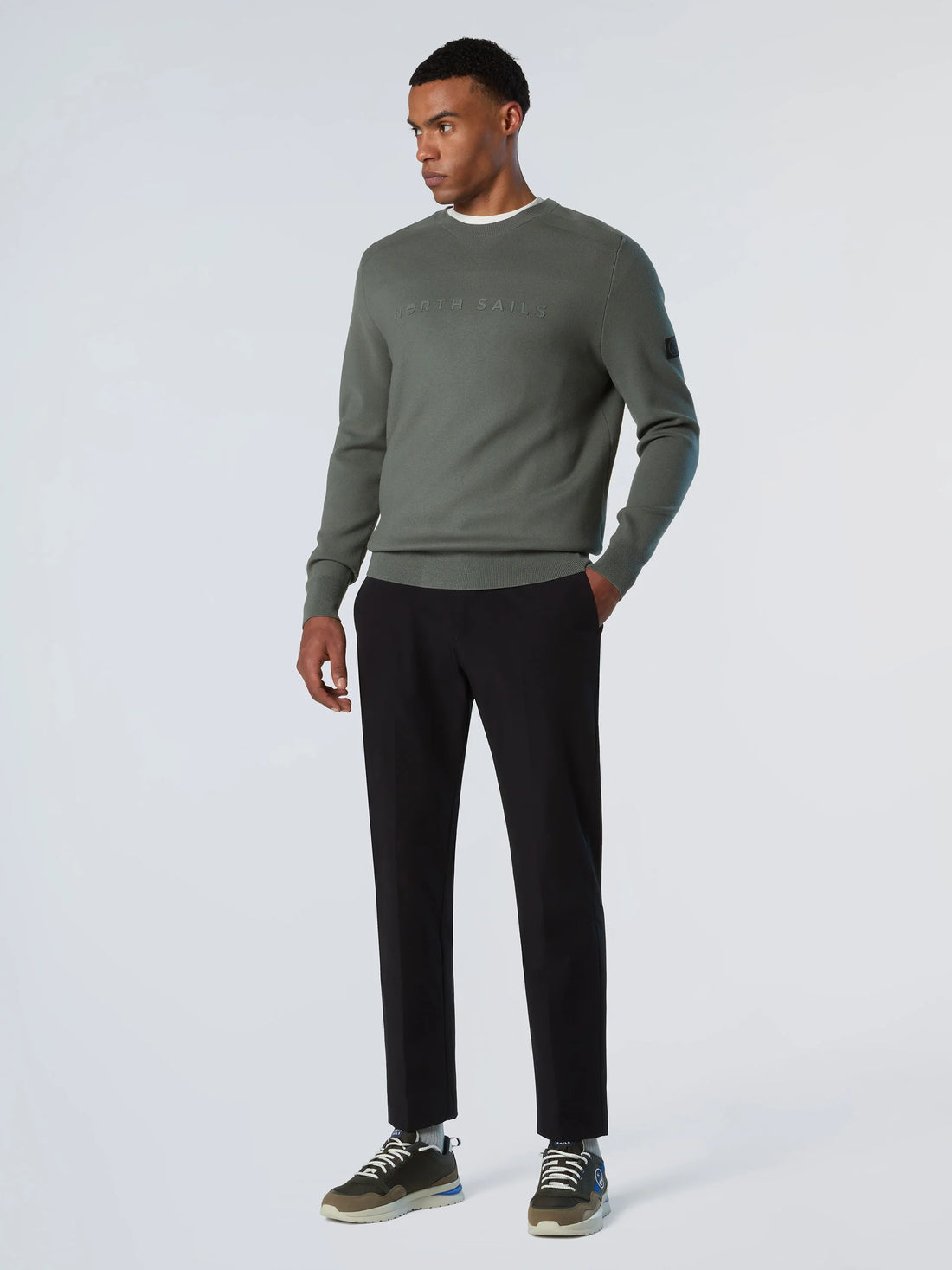 Maglione con lettering a rilievo North Sails