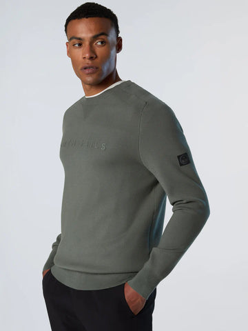 Maglione con lettering a rilievo North Sails