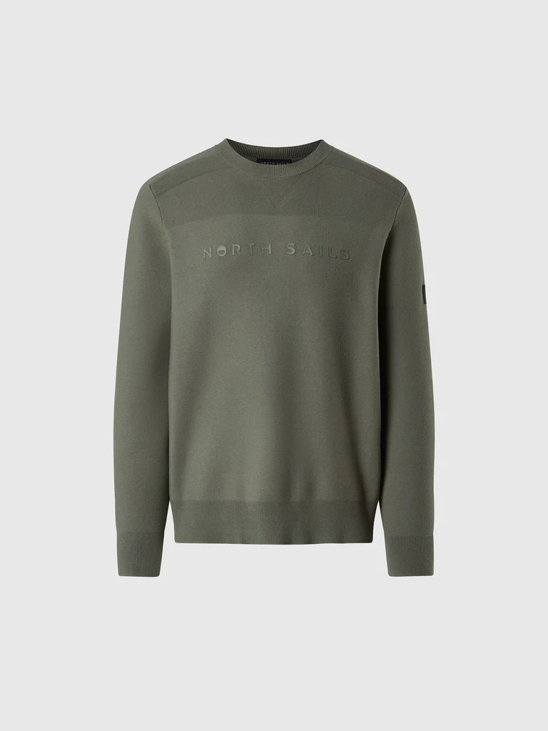 Maglione con lettering a rilievo North Sails